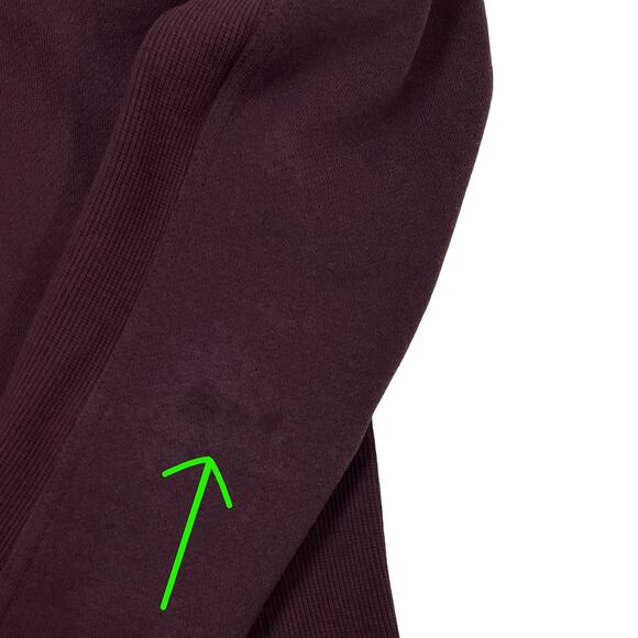 Lululemon Radiant Jacket Sz 6 Cassis Red Fleece Full Zip Slim Fit Sweatshirt - Picture 10 of 12